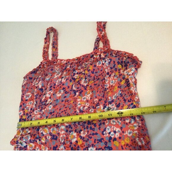 Sofía Vergara Pink Floral Dress Ruffle Hem Midi Size Small Summer Sleeveless NEW - Picture 3 of 10